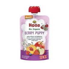 Holle 홀레 BERRY PUPPY 과일 퓨레 100g 10개 딸기 복숭아 블루베리