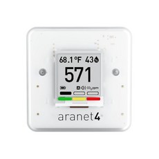 SAF Aranet4 홈: 사무실 또는 학교용 무선 실내 공기질 모니터(CO2 온도 습도 등) 휴대용 배터리 전원 E-Ink 화면 구성 및 데이터 기록을 위한 앱 - arubaap-303hr-eu