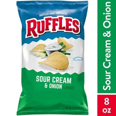 [미국직배송]러플스 사워 크림 앤 어니언 포테이토 칩 240.9g Ruffles Sour Cream & Onion Potato Chips