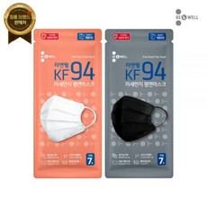 리앤웰 KF94 미세먼지 평면 마스크 대형 140매 개별포장 대용량 화이트 블랙, 화이트 20묶음 (총 140매)