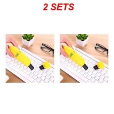 컴퓨터 주변기기 창의적인 PC 청소기 키보드 진공 청소기 미니 USB 키보드 청소 브러시 미니 컴퓨터 주변, 09 Yellow 2pcs_01 CHINA