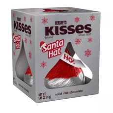 [미국직배송]허쉬 키세스 밀크초콜렛 산타모자 미니 41g Hershey's Kisses Milk Chocolate Christmas Santa hat