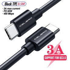 꼬다리DAC 오디오 휴대용 포터블DAC OTG USB 3.0 수-C 타입 암 커넥터 11 헤드폰 어댑터 C 데이터 컨버터 포코 F3 샤오미 원플러스 태블릿, 6.0.5m black PD cable, [06] 0.5m black PD cable - ifihipdac3