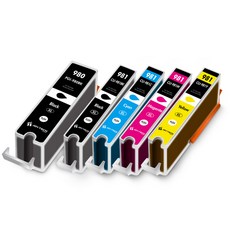 잉크다파라 캐논 잉크 PGI-980 CLI-981 XL 세트 TS8190 TS8195 TS9590, 1세트, PGI-980XL 호환잉크 5색(포토블루 X) 1세트, PGI-980XL 호환잉크 5색세트(포토블루 X)