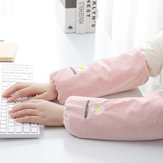민들레 벨벳 팔 토시 포근한 겨울토시 작업용 사무용 가정용, 베이비 핑크