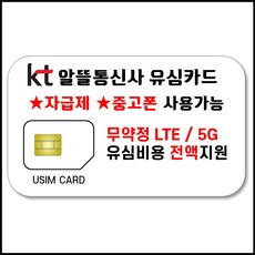 KT 알뜰폰 알뜰통신사 유심카드 비대면 개통, 1개