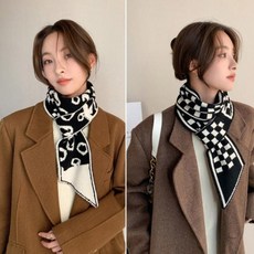 기타 니트 클래식 크로스 머플러 ELS-035_WCBA33C