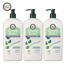 무료배송 해피바스 그린릴리프 저자극 바디로션400ml(데일리+인텐시브) 바디로션, 1세트