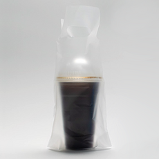 홍진포장 커피 비닐 컵캐리어 봉투 1구 200매 (무지 투명 / 16~24온스), 1세트, 200개입