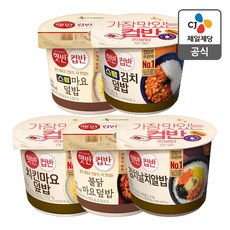 햇반 컵반 덮밥 5종 (김치날치알+스팸김치+스팸마요+치킨마요+불닭마요), 1세트 (5종 각1입)