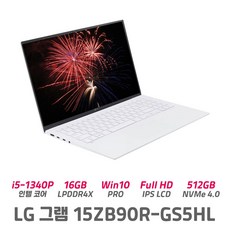 LG그램 15ZB90R-GS5HL 인텔i5 16GB 512GB 윈도우10 PRO탑재