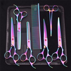 애완동물 가위 일본 스테스 퍼플 드래곤 손질 곡선 씨닝, 1개, 22.Z3003 Cai 7P