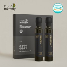 [프롬마미] 국내산 프리미엄 참기름+생들깨오일 250ml 2구선물세트 생들기름 명절선물추천 설날선물세트 들기름, 2개