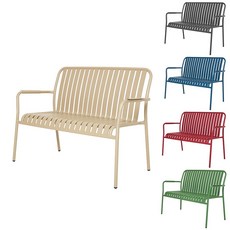 [하이알루] 스탠다드 벤치(Standard Bench) / 알루미늄 가구 야외용 테이블 탁자 의자 방수 야외 조립식 다용도 테라스 정원 옥상 루프탑 가든 카페 펜션 인테리어, 아이보리