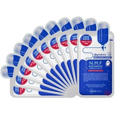 일본직발송 6. 【정규품】메디힐 아쿠아링 앰풀 마스크 10장 MEDIHEAL NMF AQUARING AMPOULE MASK PACK O, 1개입, 10개