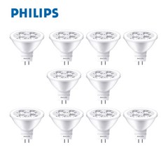 필립스 MR16 5W LED 에센셜 할로겐 램프, 10개, 주광색