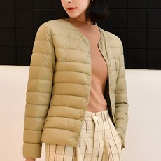 NUNUHANA경량 숏패딩 경량 덕다운 퀼팅 패딩