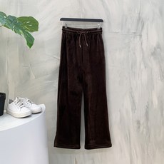 [행복여] 도틈 융기모 코듀로이 허리 밴딩 와이드 팬츠