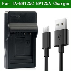 IA-BH125C BP125A 카메라 배터리 충전기 HMX-R10 Q10 Q20 Q100 Q130 Q200 QF20 QF30 QF33 QF300 QF310 QF320 T10 T11, 한개옵션0, 1개