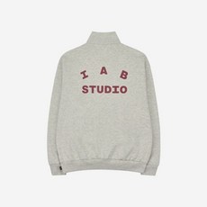 정품 아이앱 스튜디오 하프 집업 오트밀 버건디 IAB Studio Half Zip-Up Oatmeal Burgundy