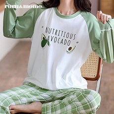 루루앤모모 데일리 아보카도 체크 잠옷세트