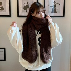 원탑 롱덤블머플러 퍼숄 밍크목도리 페이크털목도리 여성면(아사)스카프
