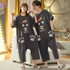 커플반팔점프수트