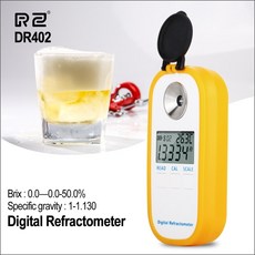 Rz 디지털 맥주 굴절계 wort 비중계 brix 0-50 농도계 굴절계 전자 와인 알코올 테스터, 없음, 1개