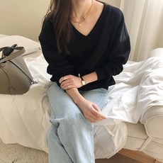 윈썸 올웨이 특기모 V넥 맨투맨