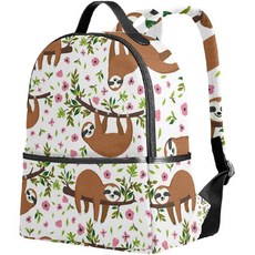 WHBAG 1 번째 제 3 회 학년 키즈 백팩 귀여운 꽃 나무 늘보 Bookbag 학교 백팩 여성 캐주얼 배낭 지갑 초