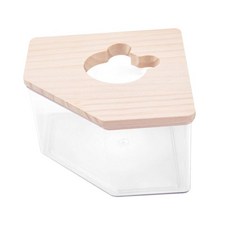GHSHOP 햄스터 목욕 화장실 햄스터 쓰레기 상자 화장실 명확한 햄스터 은신처 흰 족제비 쥐를위한 햄스터 욕실 욕조, 아크릴, 분명한, 1개