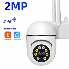 투야 와이파이 스마트 5G IP 카메라 AI 인간 감지 컬러 야간 투시 감시 카메라 스마트 라이프 베이비 모, 02 미국 플러그, 02 2MP 2.4G Only Camera