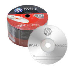 HP DVD-R 공디스크 16x 4.7GB 50P 벌크 팩, 1 SET (DVD-R 50p), 50세트