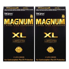 트로잔 매그넘 XL Trojan Magnum XL Large Size Lubricated Condoms 12 Count