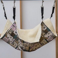 애완동물 고양이 해먹 플러스 벨벳 걸이 바구니 수면 침대 애완, 4.네이비 블루, C.58X48CM, 1개