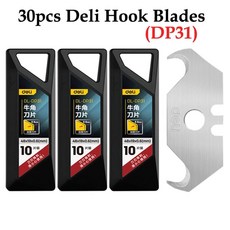 무거운 짐 작업 접이식 유틸리티 나이프 금속 강철 상자 커터 퀵, 1개, 9.30pcs Hook Blades