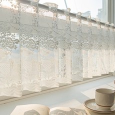 [스타일링홈]로즈 레이스 주방 바란스커튼, 140x40cm