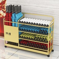 업소용 우산 매대 학교 거치대 이동식 철제 디스플레이 판매대 양산 진열대, 10.실버 58cm 업그레이드