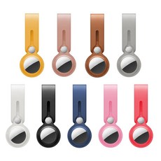 3+1 에어태그 케이스 키링 루프 가죽 실리콘 애플 airtag보호 키홀더, 가죽 루프, 네이비