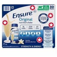 Ensure 엔슈어 오리지널 바닐라 쉐이크 8oz 30병, 7.11L, 1개