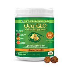 오큐글로 반려동물 눈 영양제 소프트 츄 60개입 / Ocu-GLO Optimal Vision Support Soft Chews 60 Ct, 1개 - 오큐글로츄