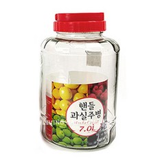 경성리빙아트 만다라 과실주 유리 병 담금주 매실 효소, 1개, 7L