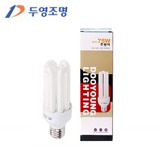 두영 삼파장 램프 EL 75W E39 EFQU75EX-D-A, 전구색, 5개