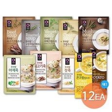 청정원 우리쌀 스프 죽 10종 60g 12개 택1, 09. 우리쌀 야채죽 60g x 12개, 상세설명 참조