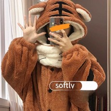 호랑이잠옷 동물잠옷 웃긴잠옷 겨울 잠옷