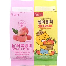 젤리블리 납작복숭아 20개입+애플망고 20개입, 1세트, 60g
