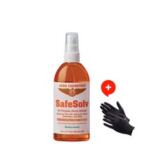에어로코스메틱 세이프솔브 250ml 스티커제거제 타르 접착제 본드제거제 니트릴장갑, 1개