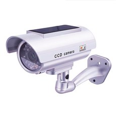 모형 가짜 CCTV 카메라 적외선, 태양광 적외선 카메라 화이트