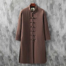 겨울스님코트 스님 코트 승려복 두루마기 외투 망토, 네이비 블루 2XL, 1개
