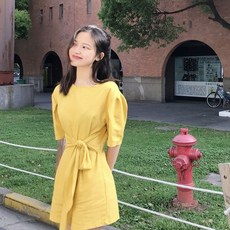 걸그룹 의상 Lovely gc86pt2616b 퍼프점프수트 린넨점프수트
